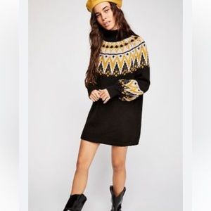 Free People Scotland Sweater Dress, Black